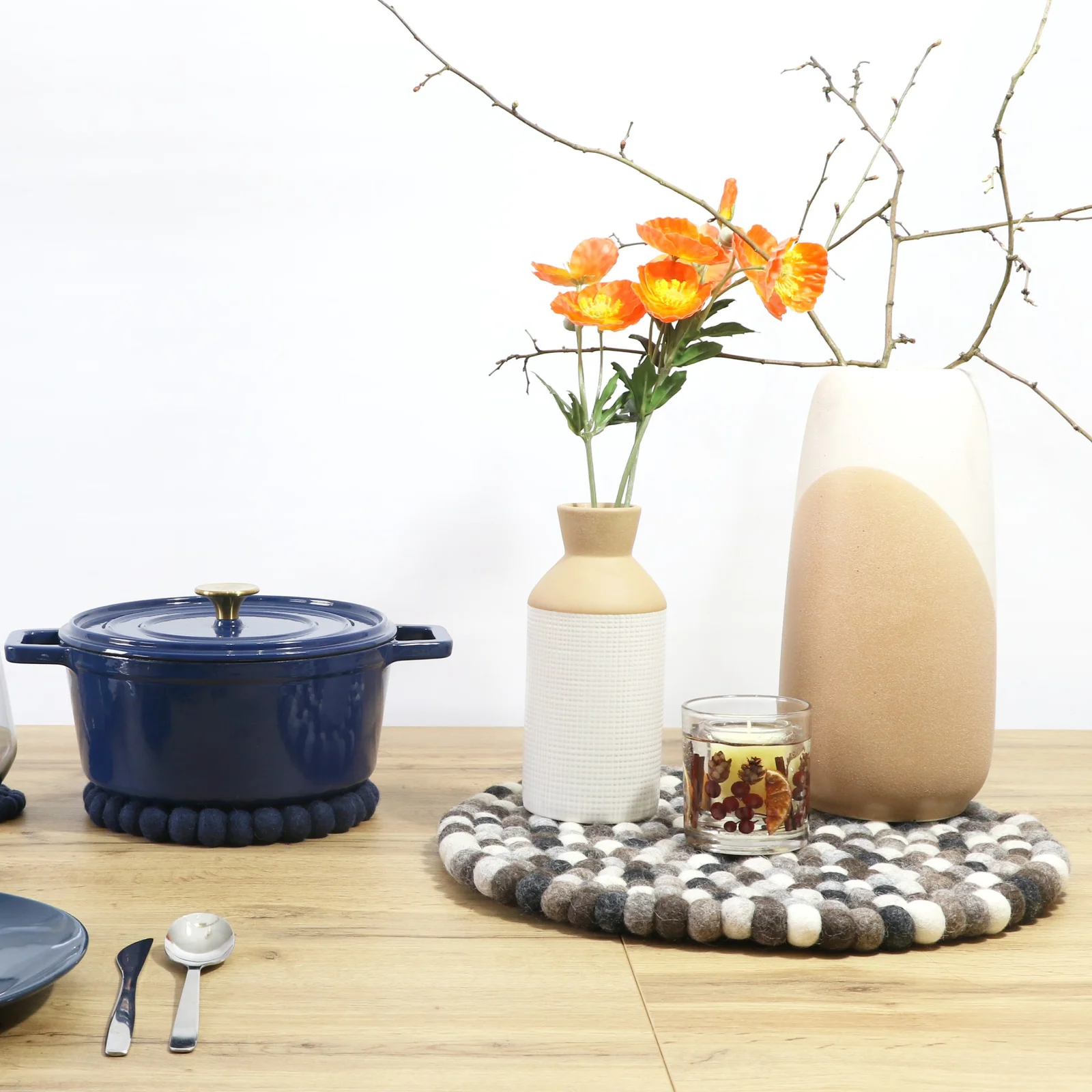 Natural Felt Chair Pads