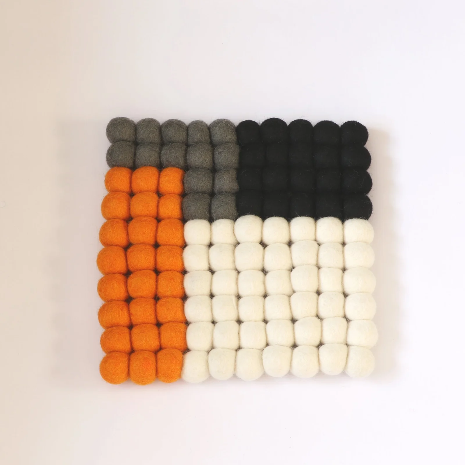 3 Color Mix Felt Ball Trivets
