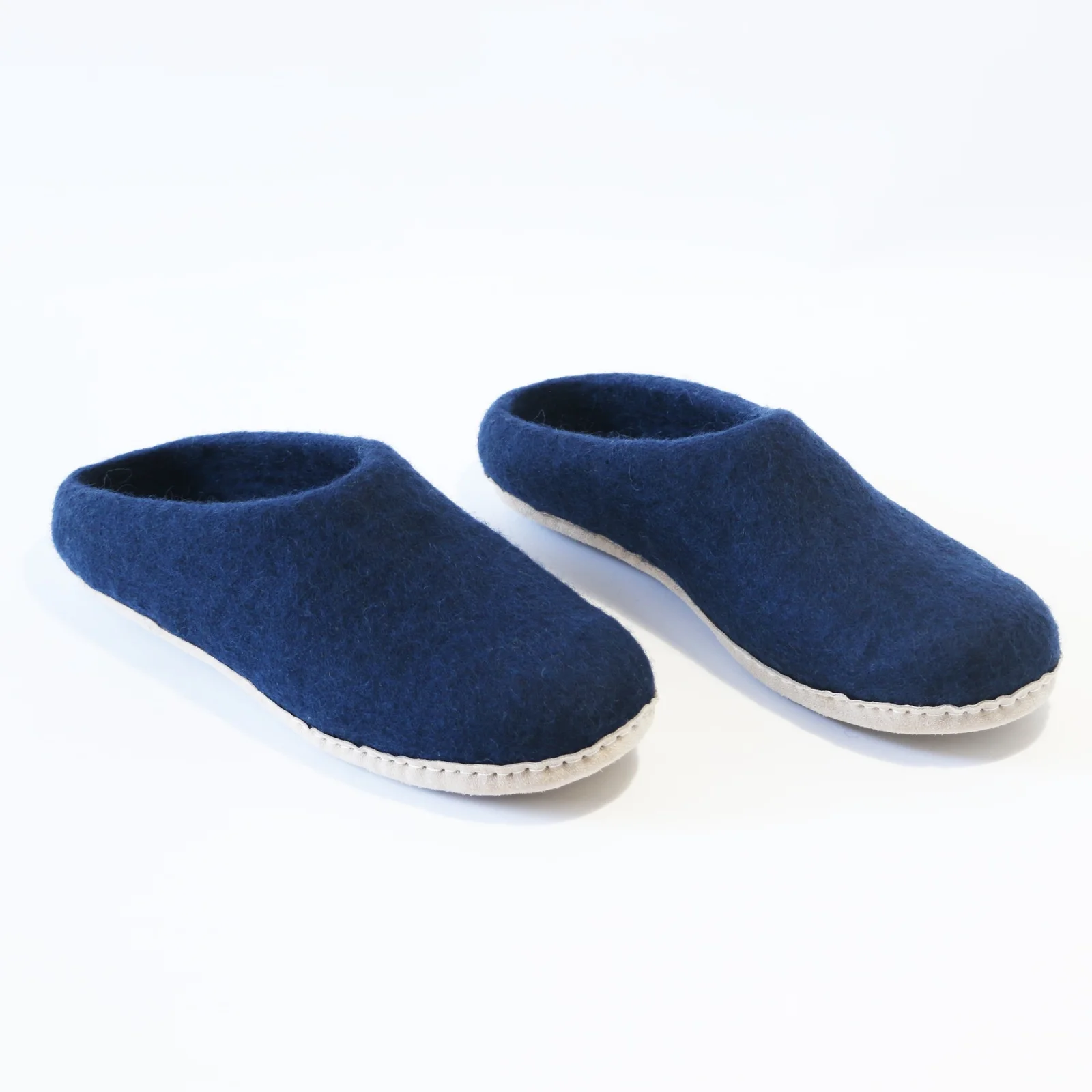 Blue Felt Slipper – Handmade, Comfortable & Eco-Friendly