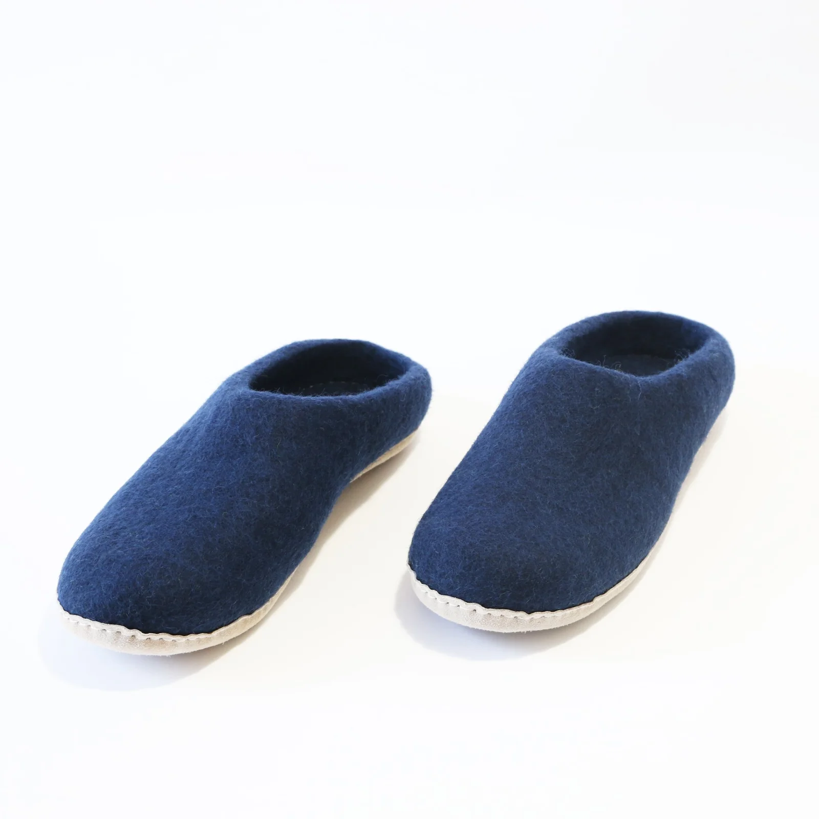 Blue Felt Slipper – Handmade, Comfortable & Eco-Friendly
