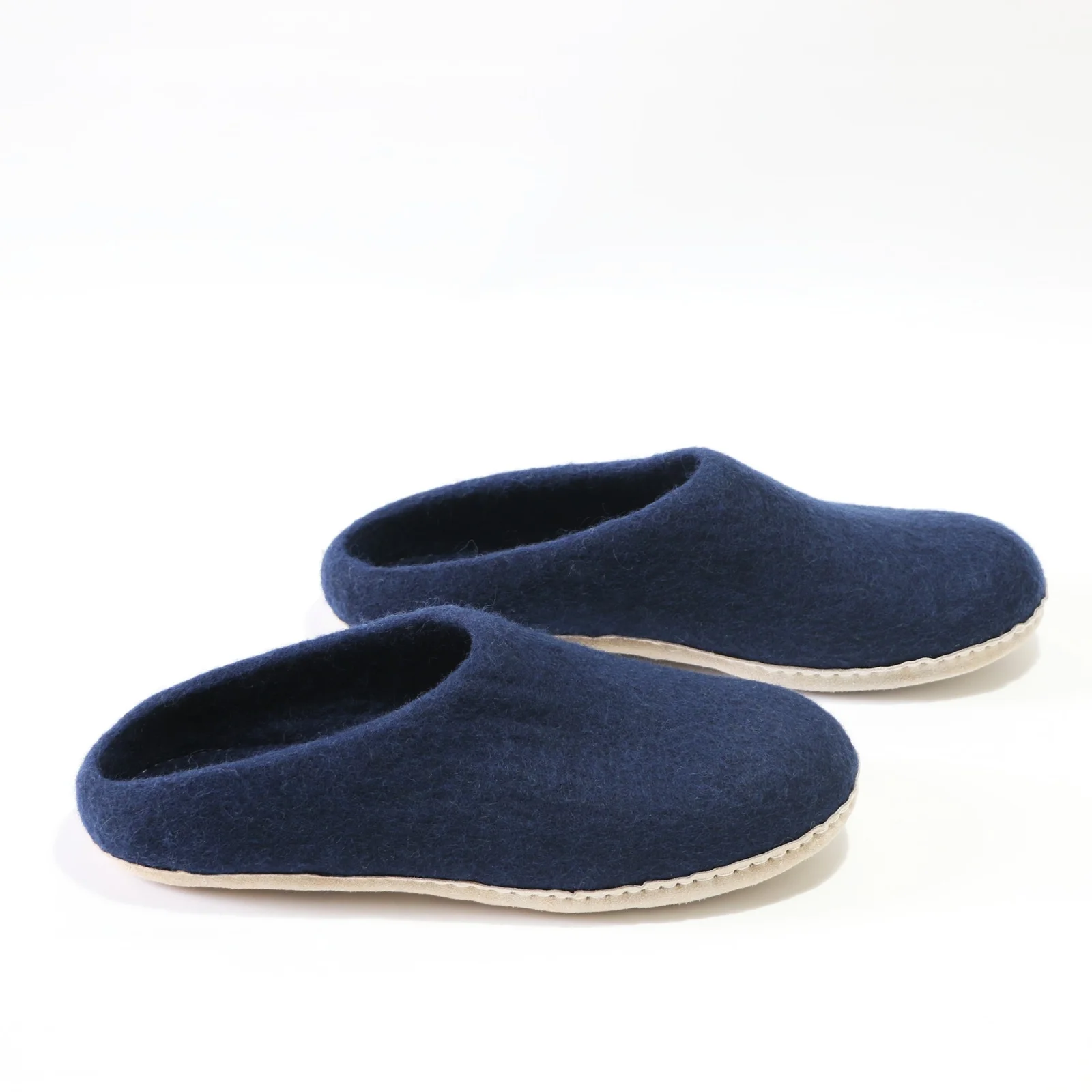 Blue Felt Slipper – Handmade, Comfortable & Eco-Friendly