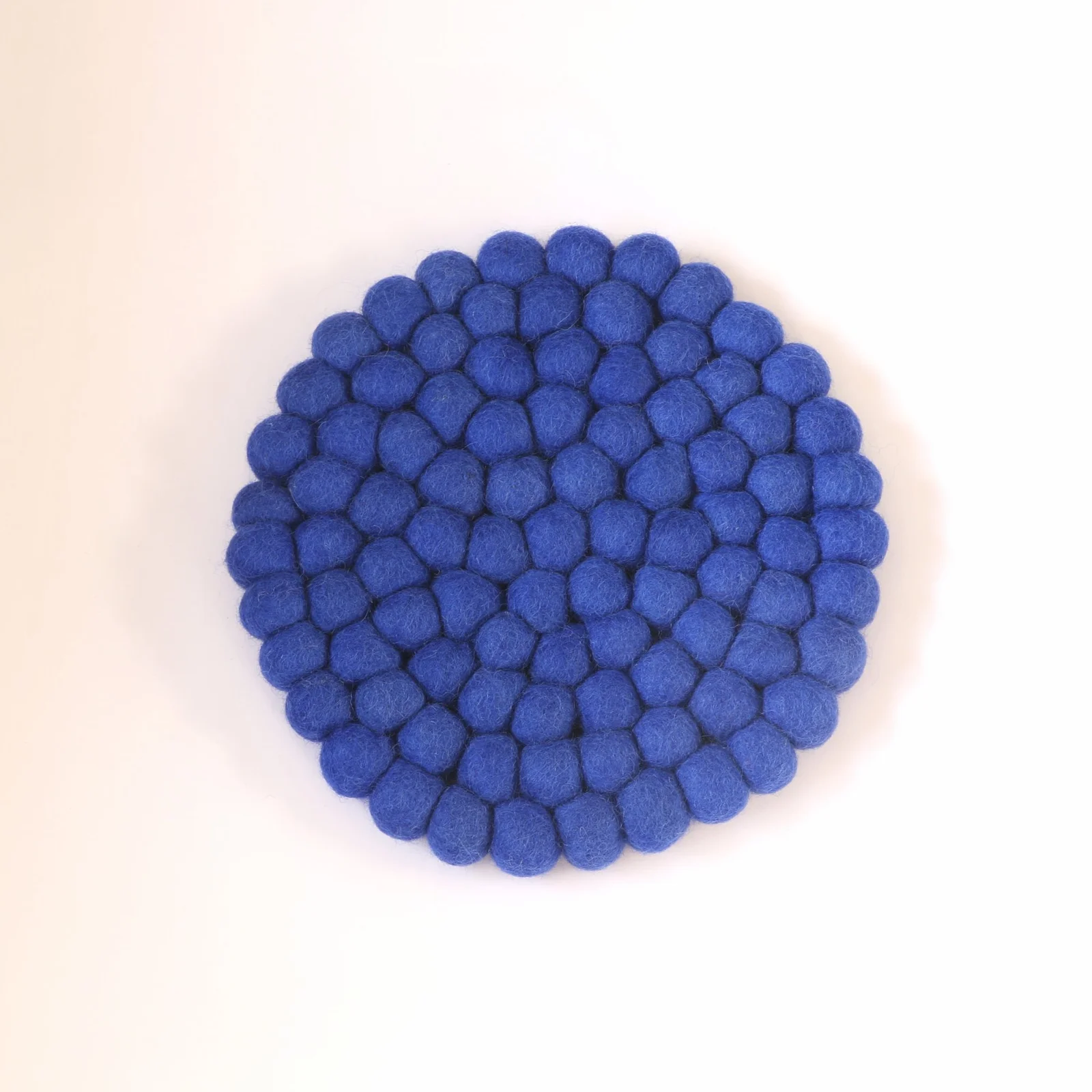 Blue Round Felt Tea Coasters – Handmade, Durable & Eco-Friendly