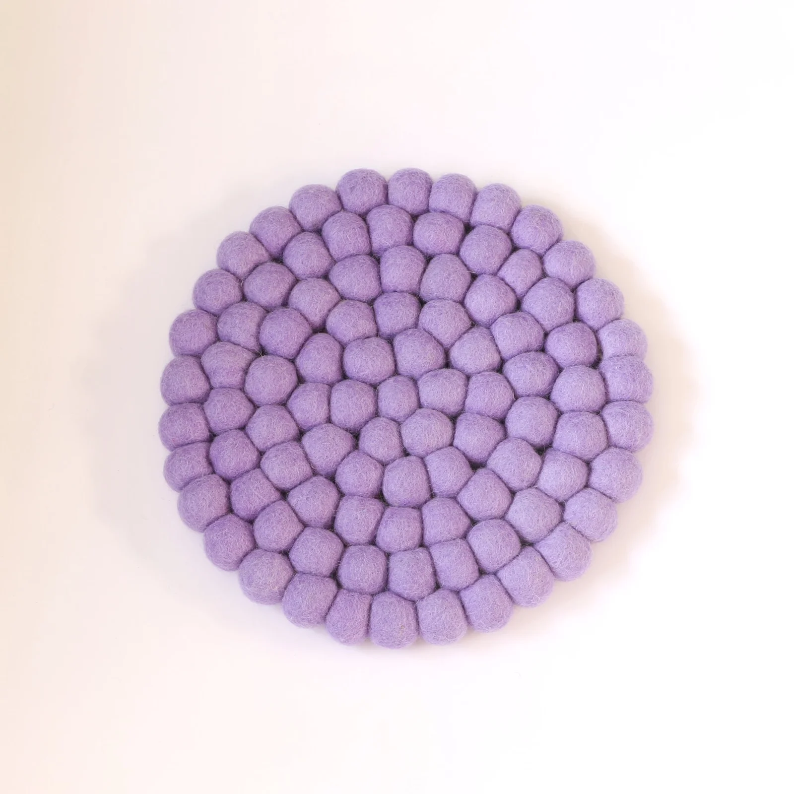 Purple Round Felt Tea Coasters – Handmade, Durable & Eco-Friendly