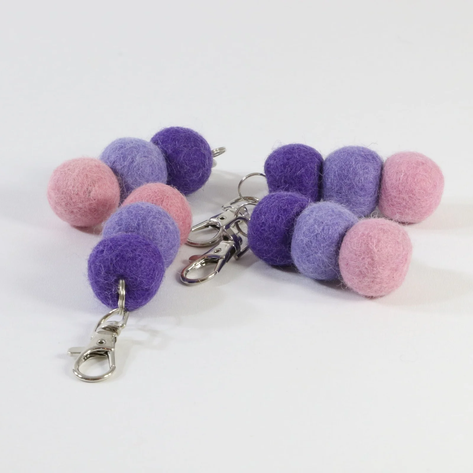 Felt Balls Keyrings