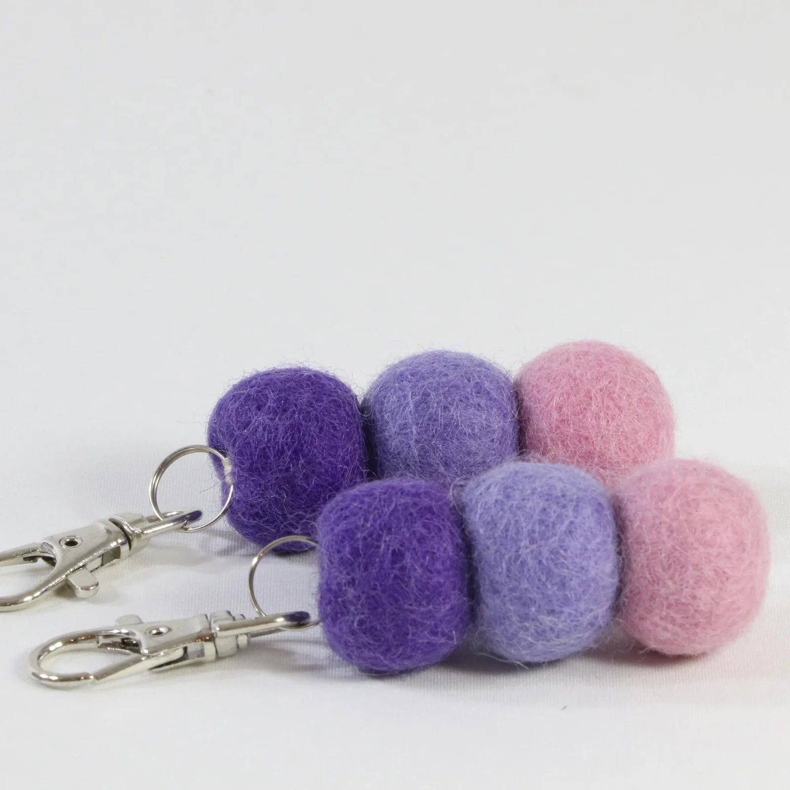 Felt Balls Keyrings